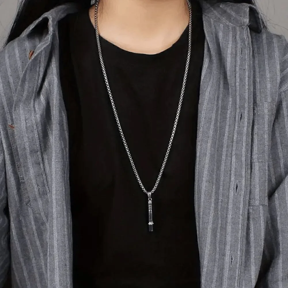 Stainless Steel Whistle Unisex Pendant Necklace